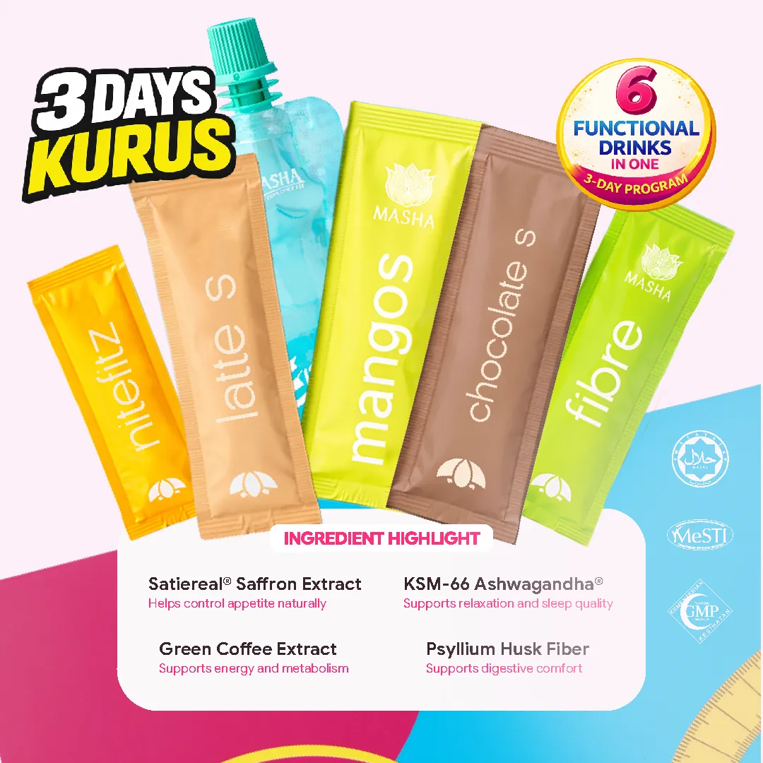 Pakej 3 Days Kurus — 6 sachet lengkap